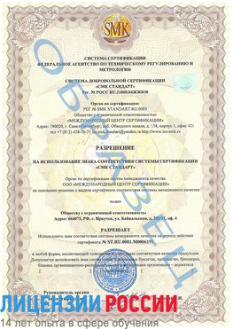 Образец разрешение Воскресенск Сертификат ISO 50001